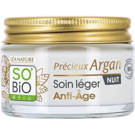 SO BIO ETIC Précieux Argan Licht Anti-Ageing Nachtcrème 50 Crème