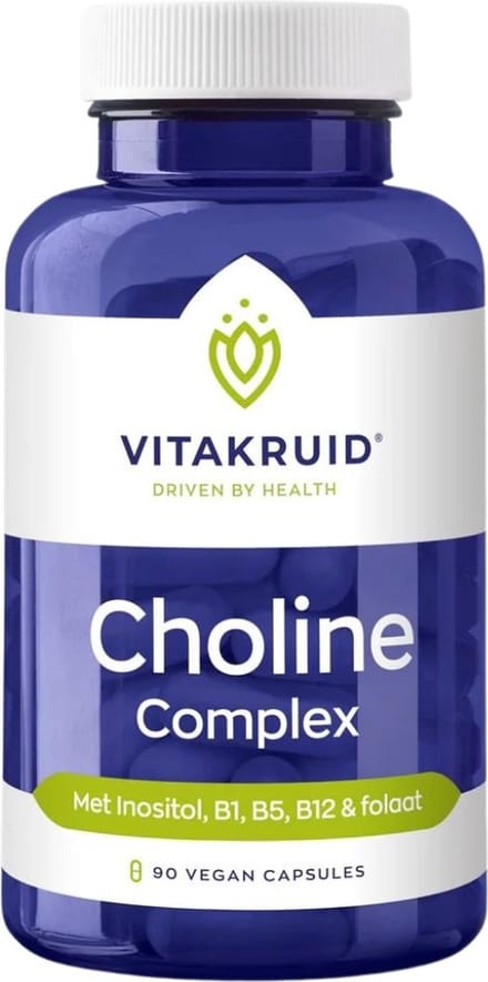 Vitakruid Choline Complex met Inositol, B1, B5, B12 & Folaat 90 Vegetarische capsules