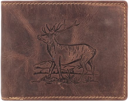 GREENBURRY portemonnee Vintage Wallet Brown Stag bruine