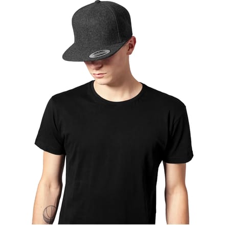 Flexfit - Melton Wool Snapback darkgrey one size Snapback Pet - Grijs