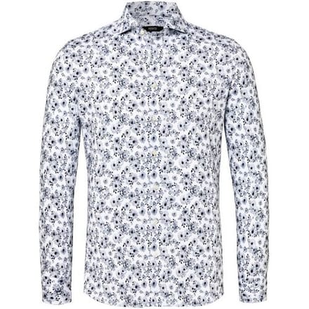 Desoto Luxury Overhemd Multi Flowers Pattern Grijs-Wit / male