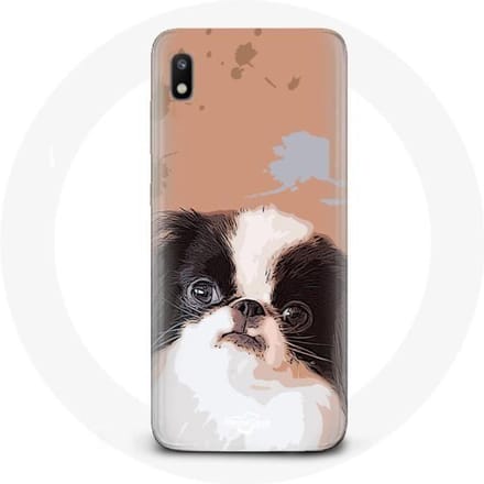 Samsung Galaxy A10 hoesje Japanse spaniël Zwart-wit hondenras
