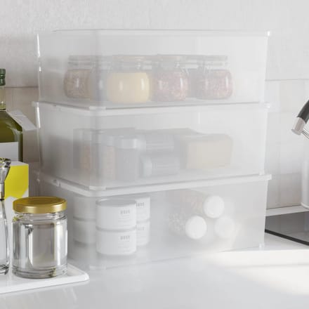 vidaXL - Opbergboxen - kunststof - 3 - st - stapelbaar - 10 - L
