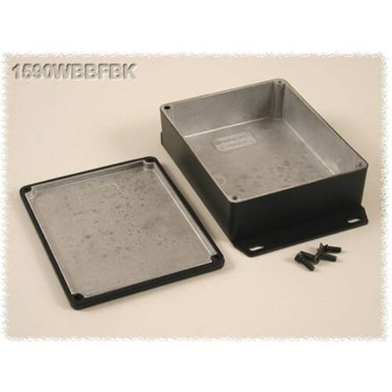 Hammond Electronics 1590WBBSFBK Universele behuizing 120 x 94 x 42 Aluminium Zwart 1 stuk(s)