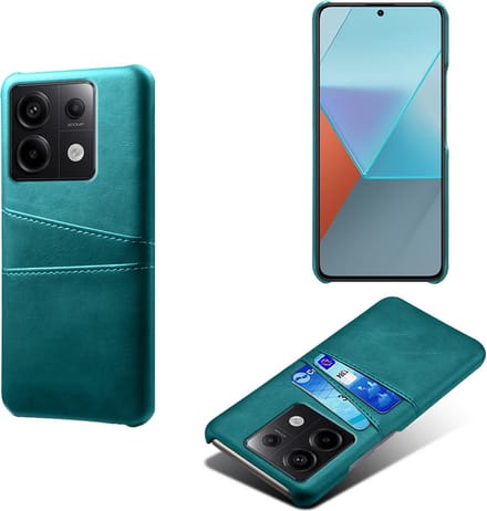 Backcover met Opbergvakjes + PMMA Screenprotector voor Xiaomi 14T _ Groen