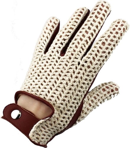 SWIFT Vintage Crochet Leren Autohandschoenen - geitenleer - oldtimer - maat S