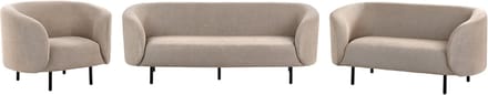 LOEN - Woonkamerset - Taupe - Polyester