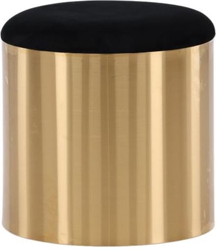 Svea - Finn poef - velvet - ø45 cm - goud