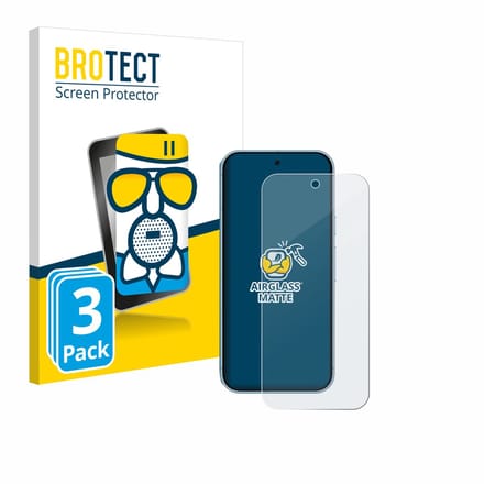 BROTECT - Screenprotector voor Google Pixel 9 / 9 Pro / 10 / 10 Pro - Folie Beschermfolie Beschermglas matte 3 Stuks