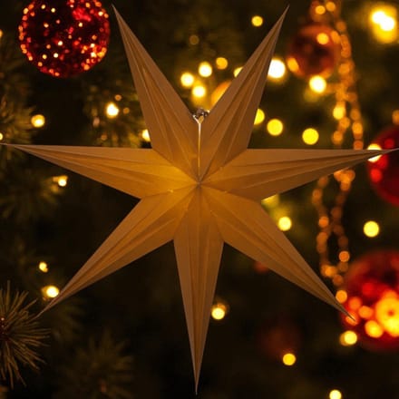 Papieren kerstster bruin-terracotta - 60x60 cm - Kerstdecoratie