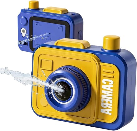 Watersproeier Camera - Kinderspeelgoed - Buiten Spelen - Bidirectionele Spray - 10 cm - Blauw