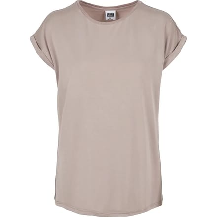 Urban Classics Modal Extended Shoulder Tee Dames T-shirt - oudroze - M