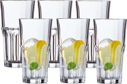 Arcoroc Longdrinkglazen Granity - 6x stuks - 310 ml - Water/sap/koffie/thee glazen - glas