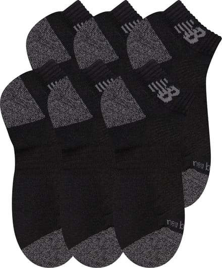 New Balance Active Low Cut Socks 6 Pack Unisex Sportsokken - BLACK