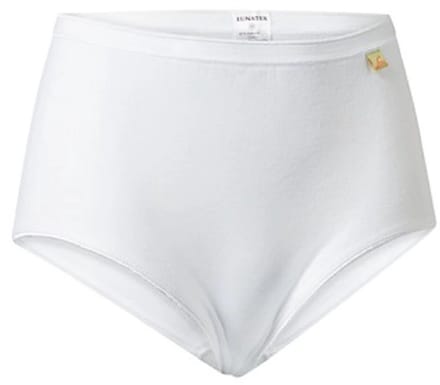 Lunatex - 5 dames taille slips - perfecte pasvorm - wit - maat L
