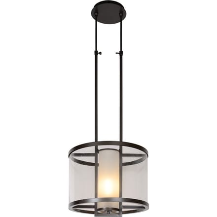Lucide BRUNELLO - Hanglamp -  42 cm - Grijs ijzer