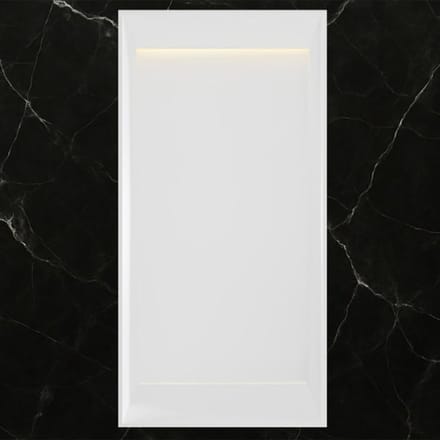 Hotbath &More Inbouwnis - 30 x 15 x 10 cm - Frameless - met LED-verlichting - Mat Wit