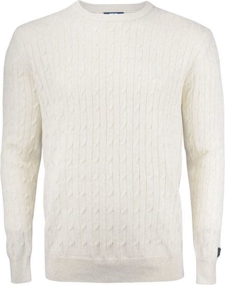 Cutter & Buck Blakely Knitted Sweater Heren 355402 - Zand Mélange - S
