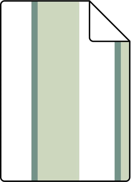 Proefstaal ESTAhome behang strepen groen en wit - 26.5 x 21 cm - 131905-S