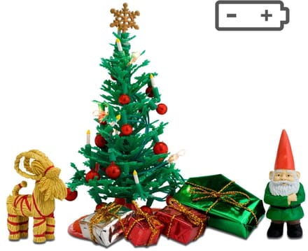 Lundby poppenhuis kerstboom set met accessoires - 1:18 schaal.