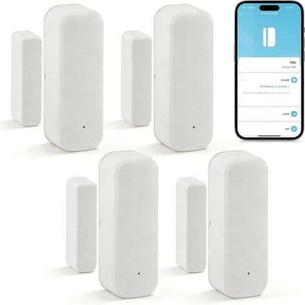 Deur Raamcontact - Slimme Sensor - Thuisbeveiliging - Energiebesparend - Set van 4 - Wit