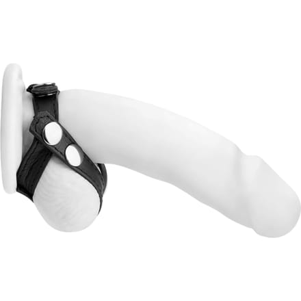 Leren penis band om de Ballen te splitsen, Verstelbaar Met drukkers