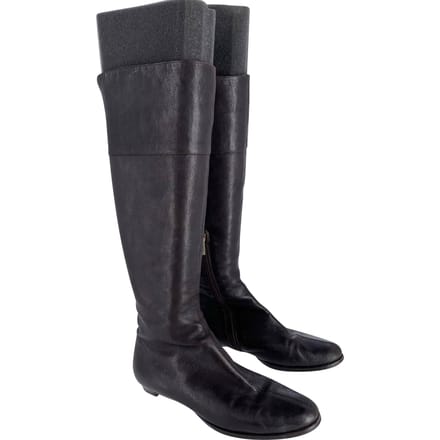 Jimmy Choo Londen Knielaarzen in Bruin Kalfsleer