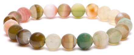 Armband elastisch agaat mix