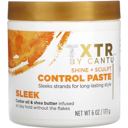 Cantu, XTRT By Cantu, Pâte de contrôle Shine + Sculp, Sleek, 173 g (6 oz) orange