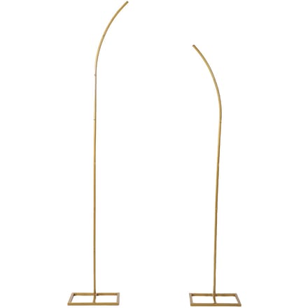 Bruiloftsboog Stand Goud Gebogen Top Boog Achtergrond Stand Bruiloftsbogen voor Ceremonie Verjaardag Jubileum Afstuderen white