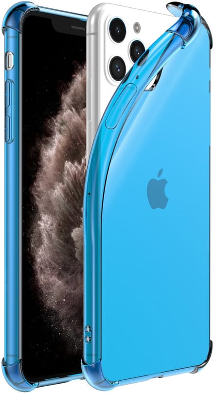 Smartphonica iPhone 11 Pro transparant siliconen hoesje - Blauw geschikt voor iPhone 11 Pro