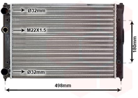 Van Wezel - RADIATOR VOOR SEAT CORDOBA 1993-1996 6K0121253