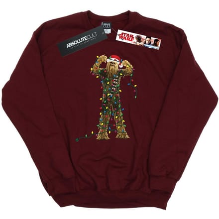Star Wars Dames/Dames Chewbacca Kerstverlichting Sweatshirt (Bourgondië)
