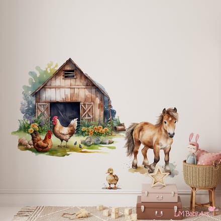 LM Baby Art | Muursticker paard | 70x85cm