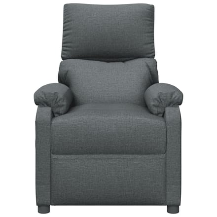 vidaXL Fauteuil verstelbaar stof donkergrijs