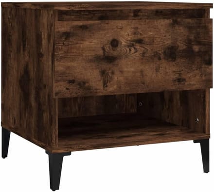 Houten bijzettafel 50x46x50cm gerookt eikenkleur