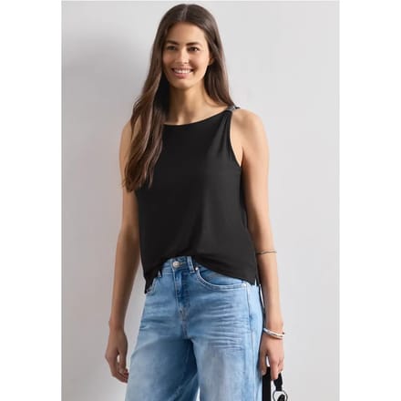 Top met boothals en schouderdetail