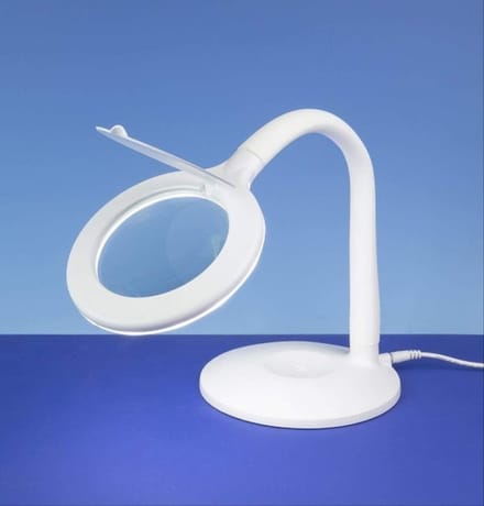 Flexibele USB LED Lamp met Vergrootglas en Drie Lichtstanden