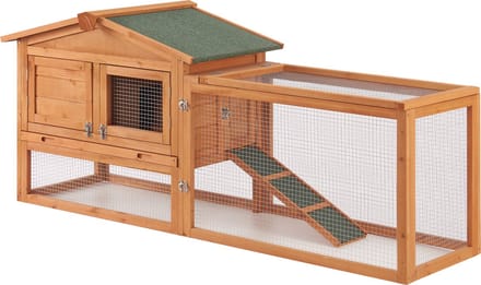 Konijnenhok Oberursel 68x156x52 cm houtkleurig