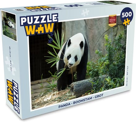 Puzzel Panda - Boomstam - Grot - Legpuzzel - Puzzel 500 stukjes