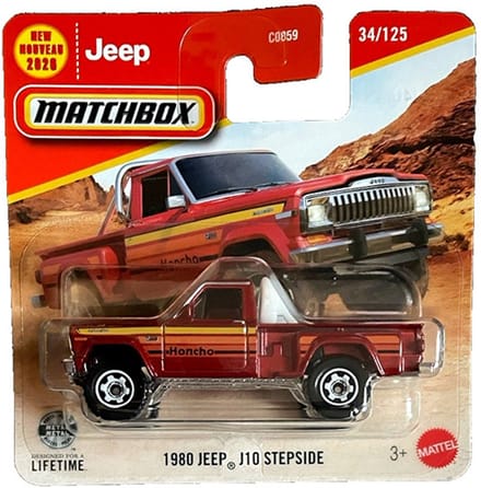 1980 JEEP J10 STEPSIDE DESSERT RED HONCHO 34/125 1:64 MATCHBOX
