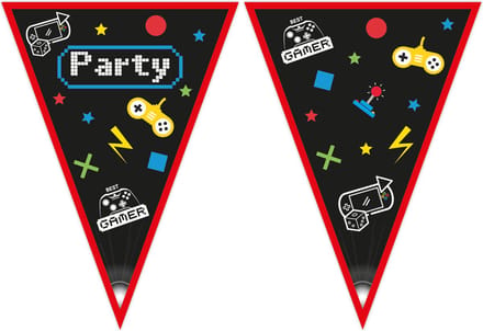 Vegaoo - Gaming Party papieren wimpelslinger 2,3 m
