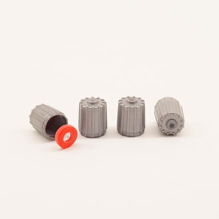 Schrader (auto) ventiel - Grijs kunststof met extra grip