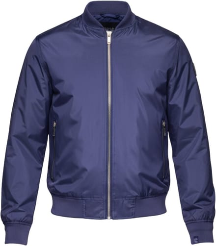 OMBRE Jas - Lange Mouw - Rits - Effen Marine S