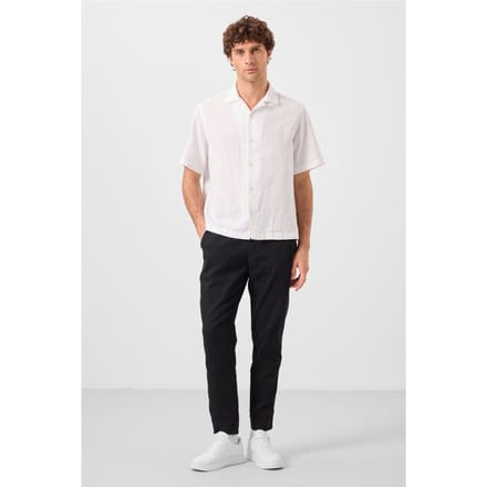 Heren Chinos met Rechte Pijpen van Gabardine