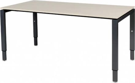 Verstelbaar Bureau - Domino 160x90 Eiken - zwart frame