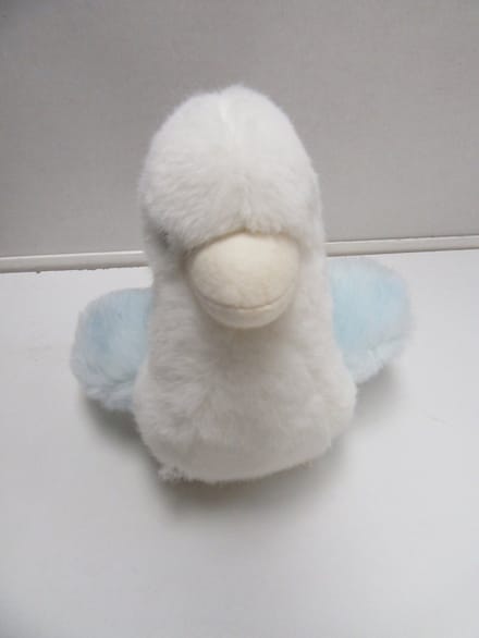Vaco - Knuffel - Pluche kuiken - Wit & blauw  16 cm