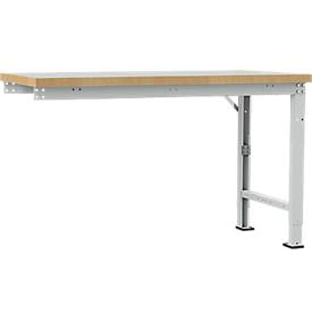 Manuflex WP7019.7035 Werkbank uitbreidingsmodule (b x d) 1500 mm x 700 mm Grijs-wit (RAL 7035)