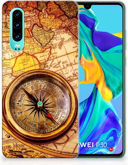 Huawei P30 Siliconen Back Cover Kompas