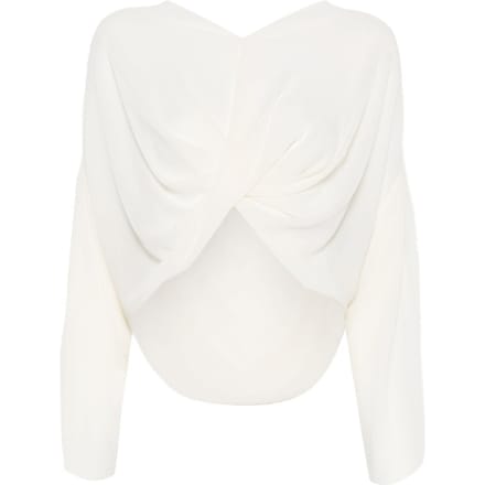 mm6 maison hamer top witte vrouw lange mouwen